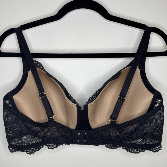 Like New ThirdLove Plus 24/7 Lace Balconette Bra In Black/Nude Women's Size 42C - Picture 3 of 4